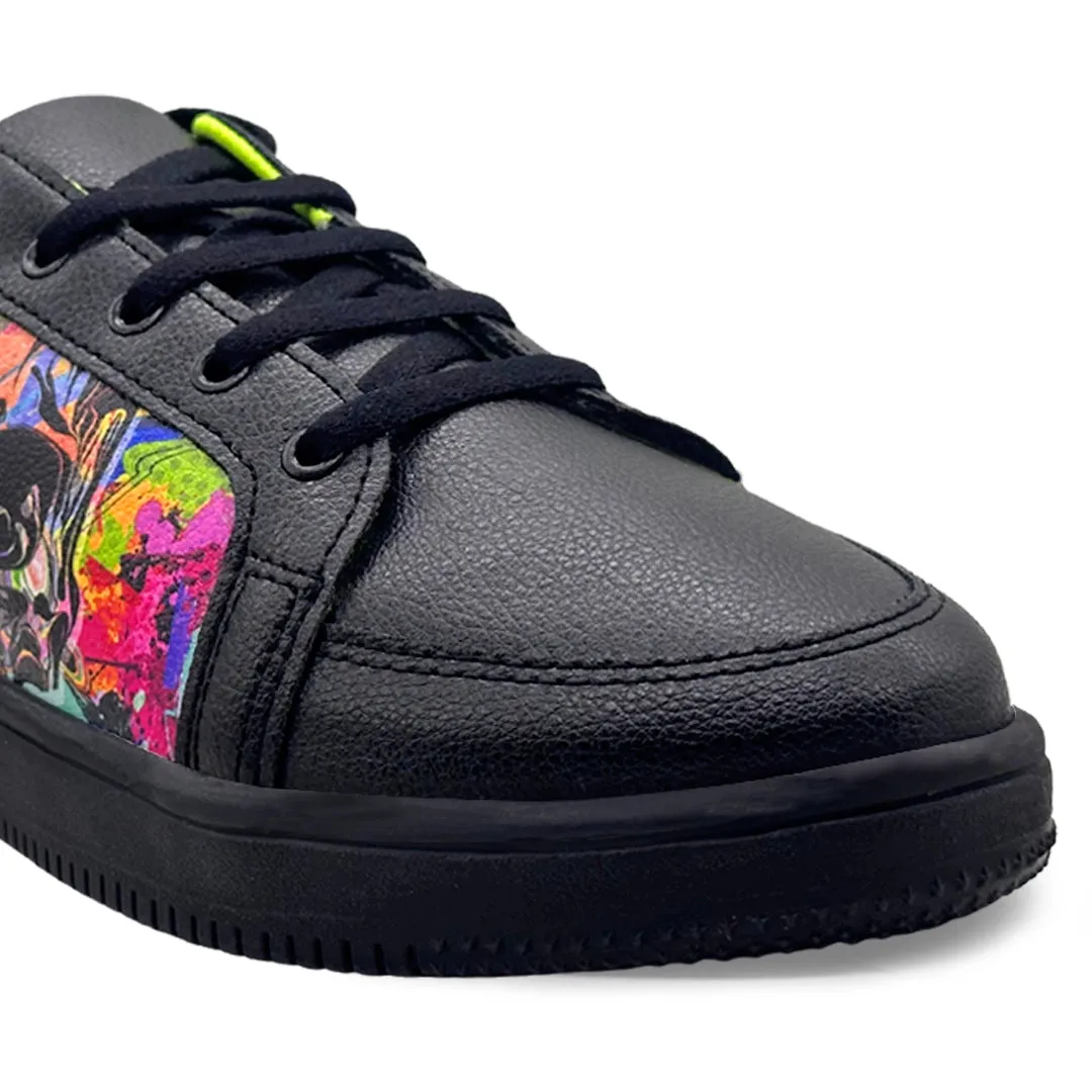 Aero Kicks - Black Doom Grafitti Sneakers