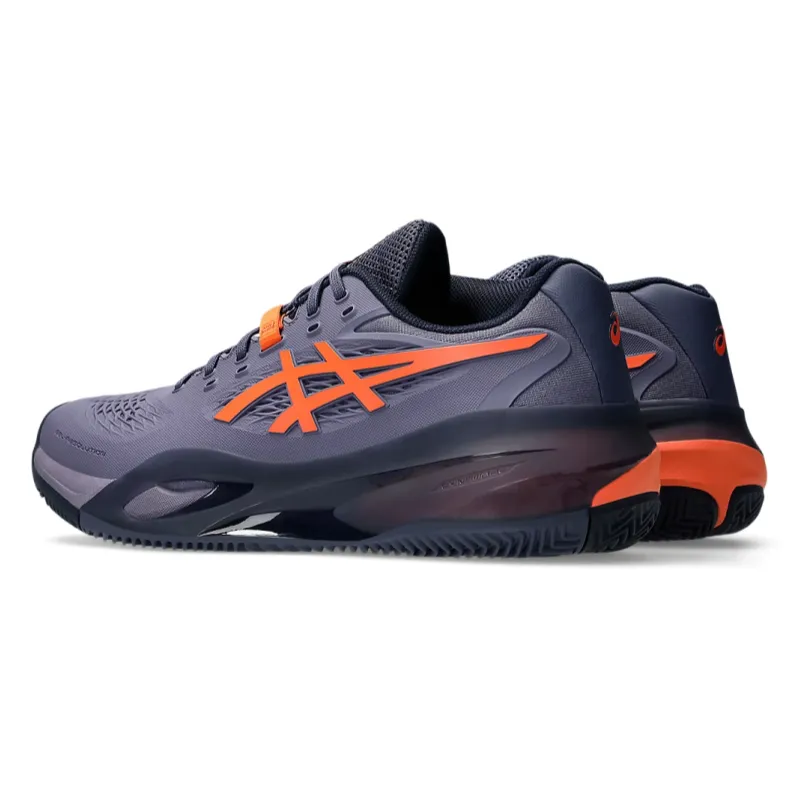 Asics Gel-Resolution X Greyish Purple & Nova Orange Men's Clay Court Tennis Shoes