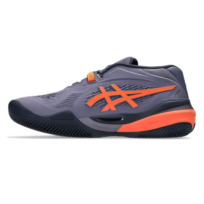Asics Gel-Resolution X Greyish Purple & Nova Orange Men's Clay Court Tennis Shoes