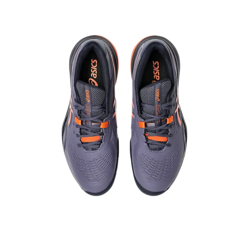 Asics Gel-Resolution X Greyish Purple & Nova Orange Men's Clay Court Tennis Shoes