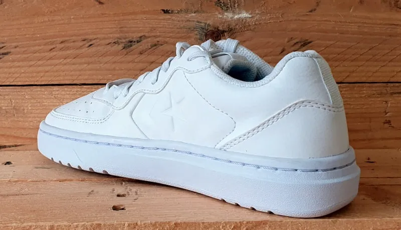 Converse Ox Rival Low Leather Trainers UK3/US5/EU35.5 164445C Triple White