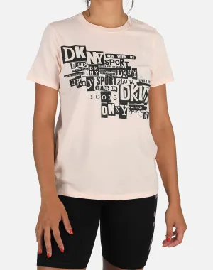 Dkny NEWSPAPER PRINT LOGO TEE