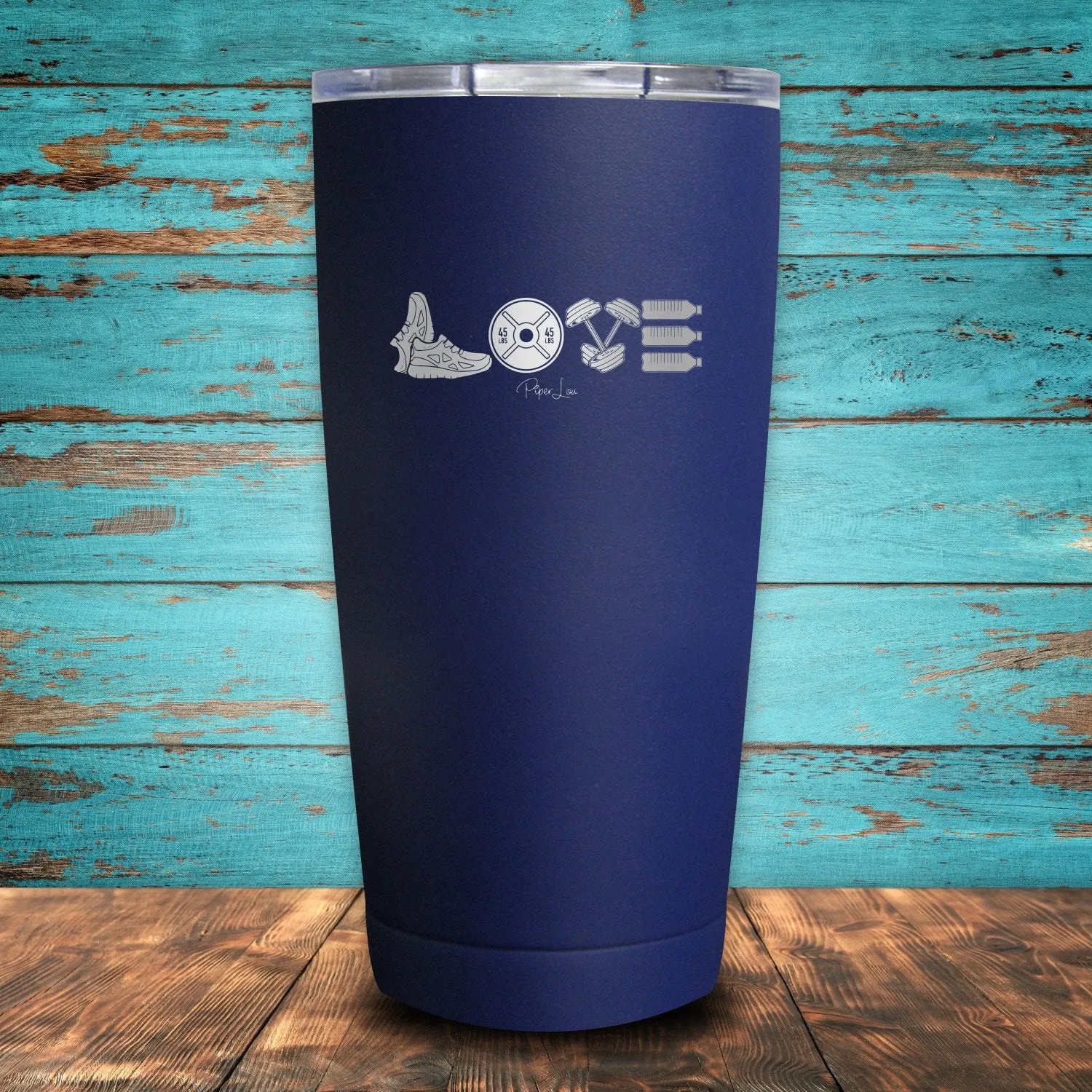 Fitness Love Coated Drinkware