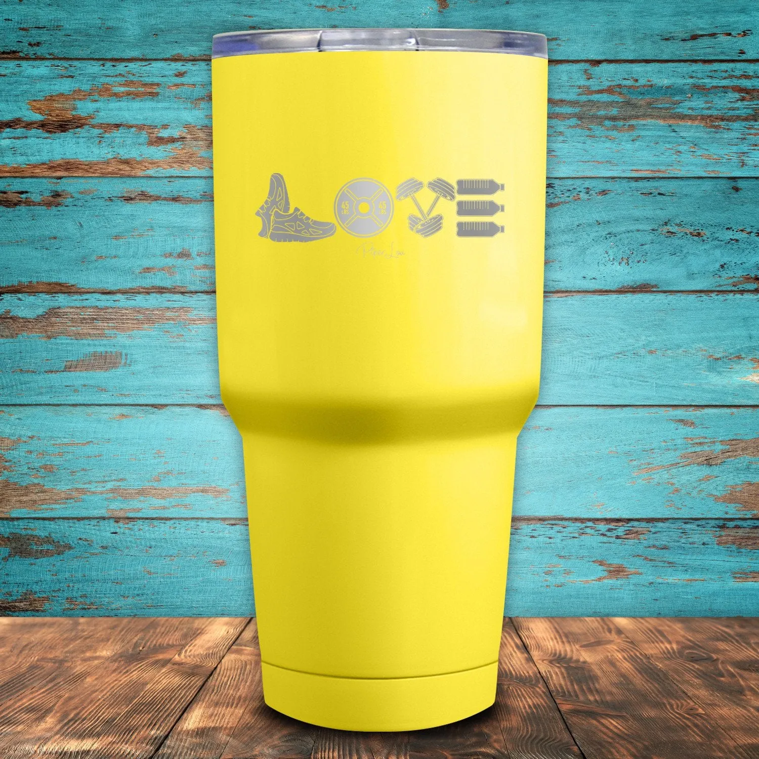 Fitness Love Coated Drinkware