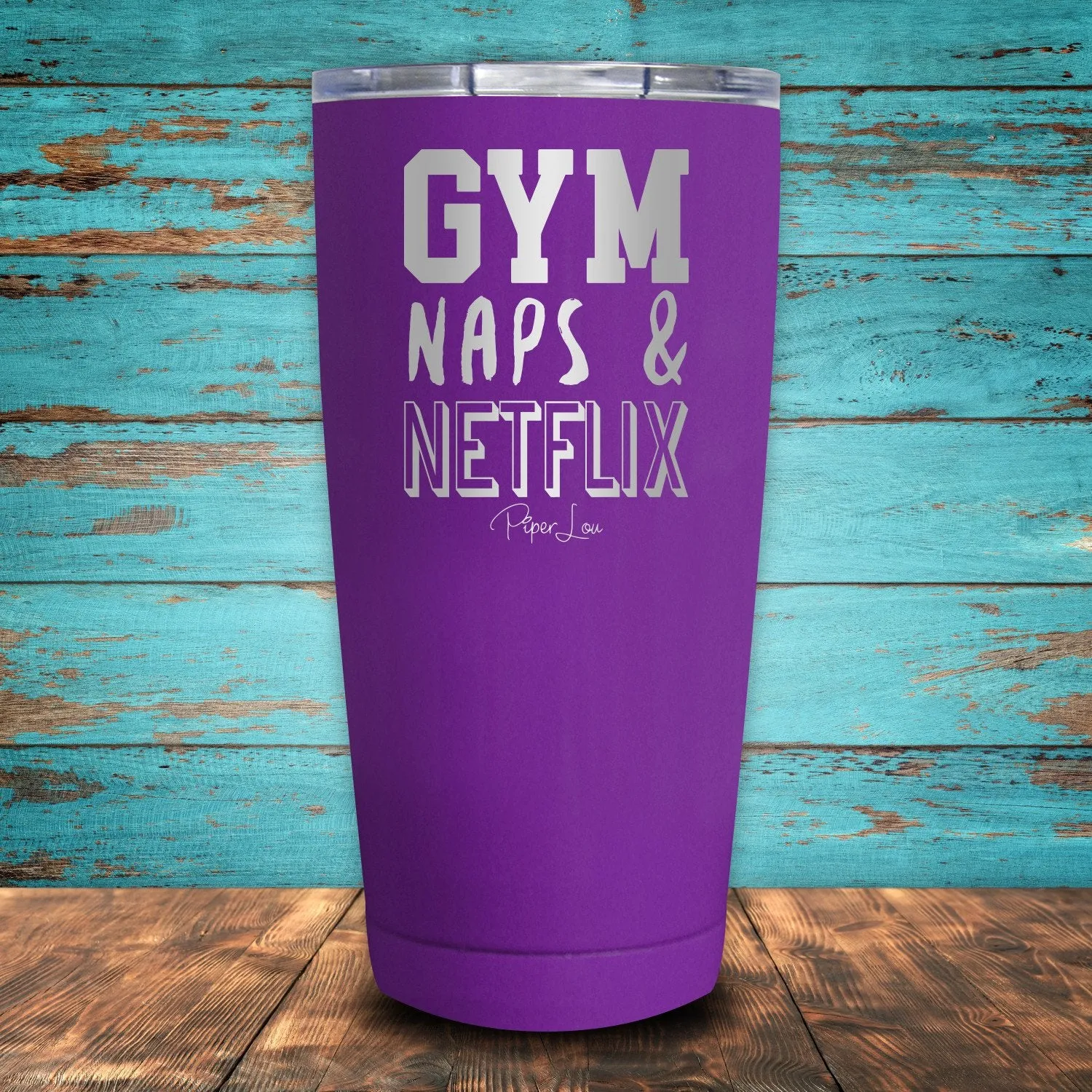 Gym Naps Netflix Coated Drinkware
