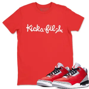 Kicks-fil-a Red T-Shirt - Air Jordan 3 Unite