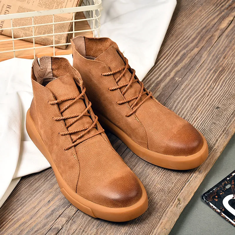 Men's Plush Leather Fashion Outdoor Boots (In Stock)
