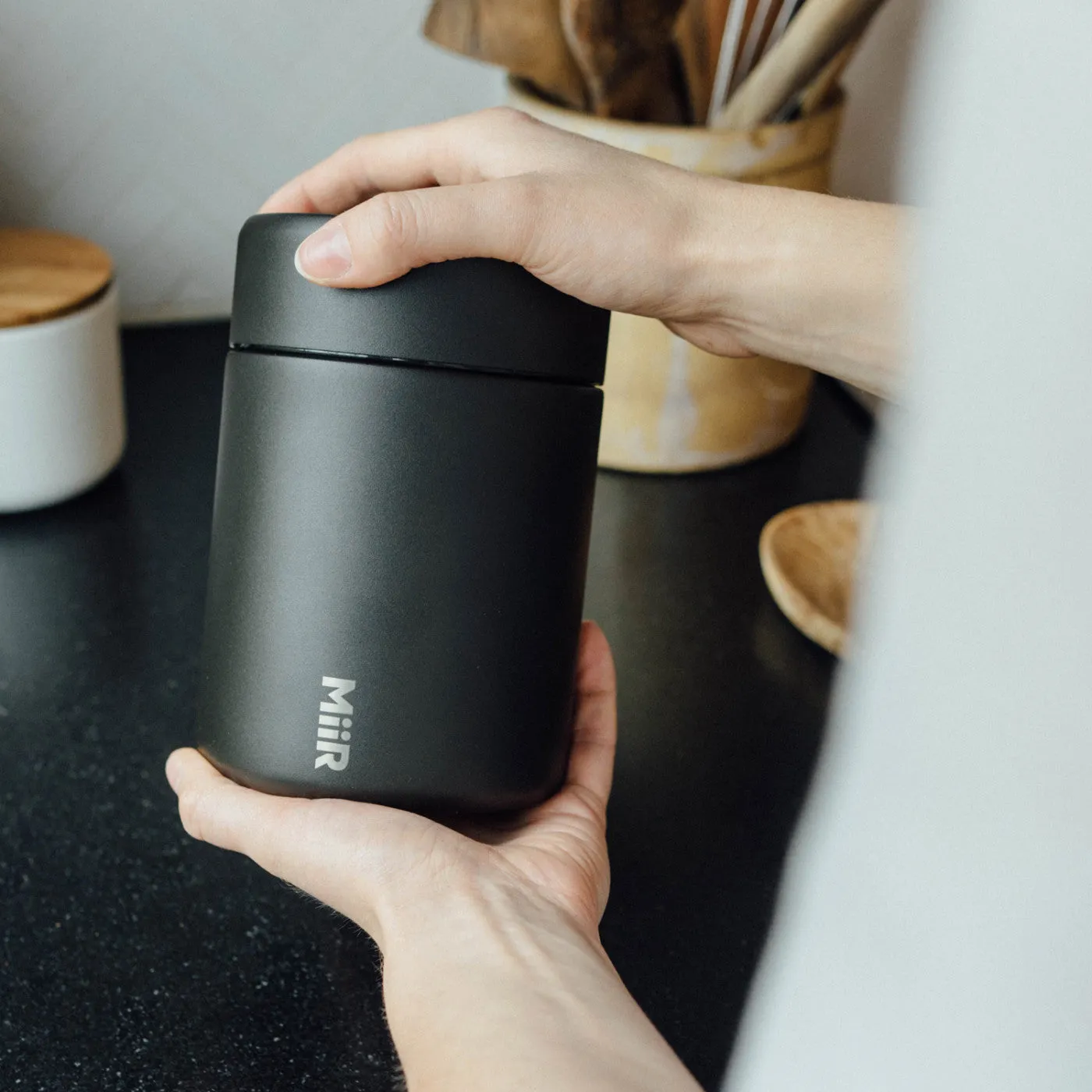 MiiR Coffee Branded 12 Oz Canisters, Black Powder