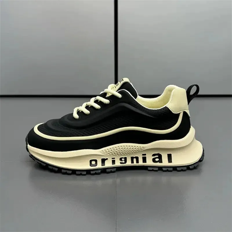 New Sneakers Men Wear resistant Anti slip Breathable Running Shoes Thick soled Height Boosting Casual Shoes Zapatos para hombres