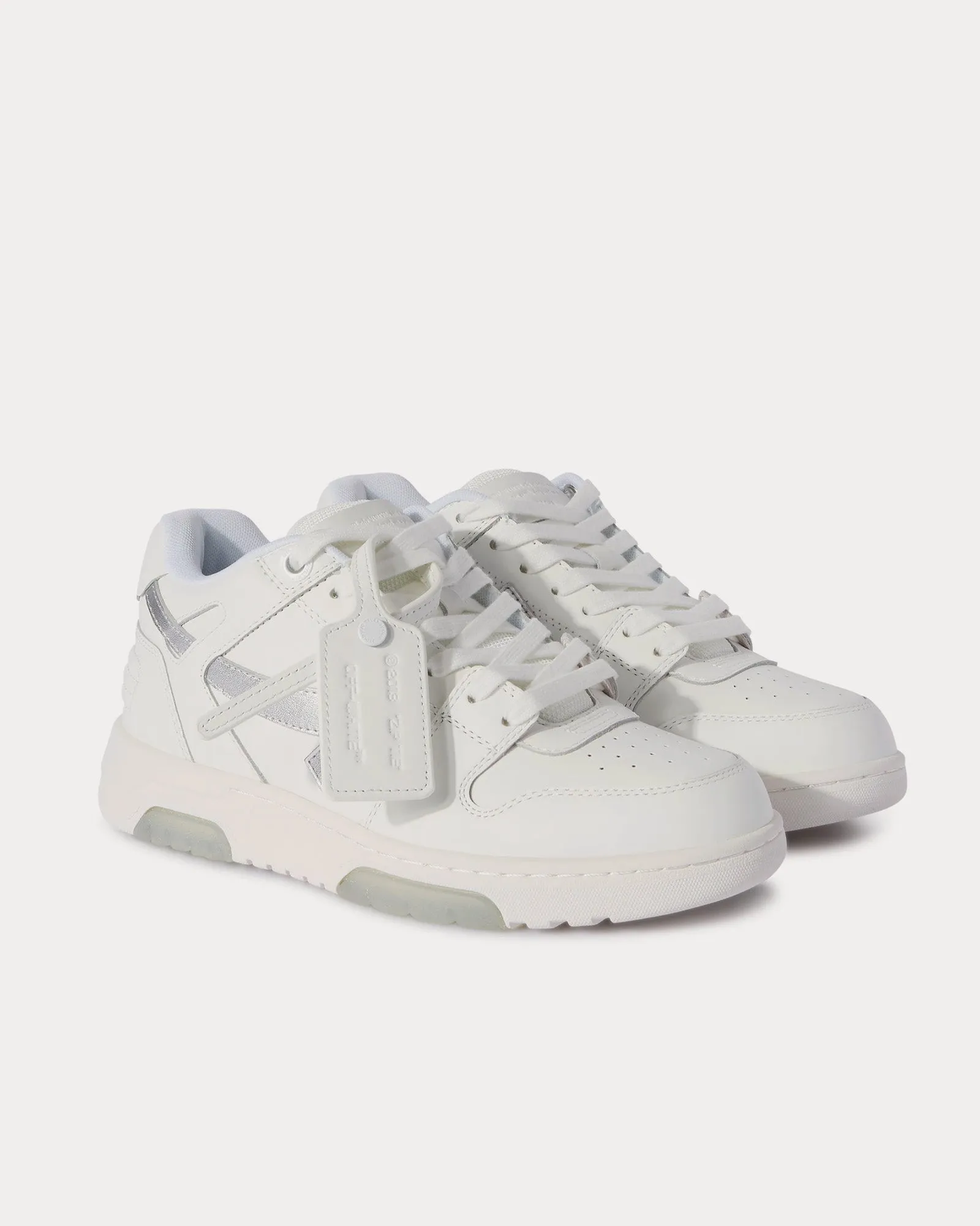Out Of Office Calf Leather White / Silver Low Top Sneakers
