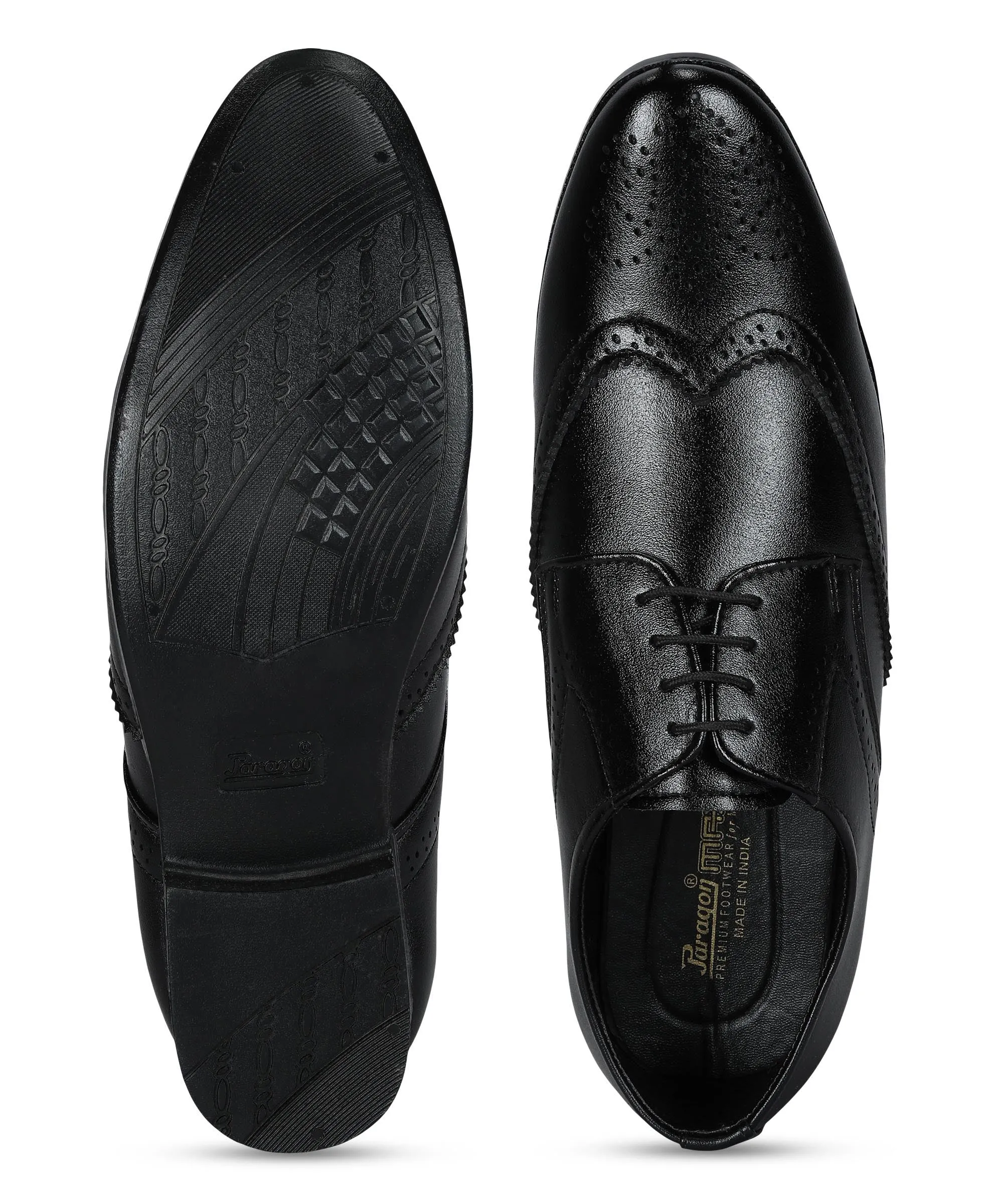 Paragon Men's Black Formal Shoes| Trendy, Durable & Sturdy for Outdoor Wear