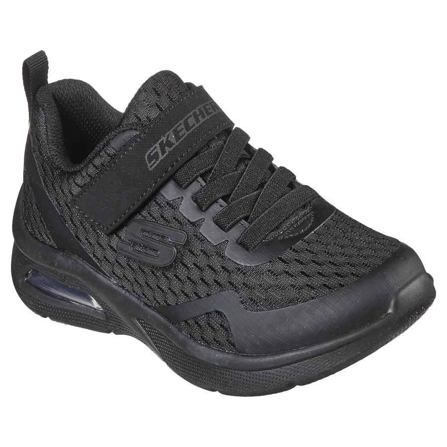 Skechers Kids All Black Velcro Trainer TORVIX Black 403775L/BBK