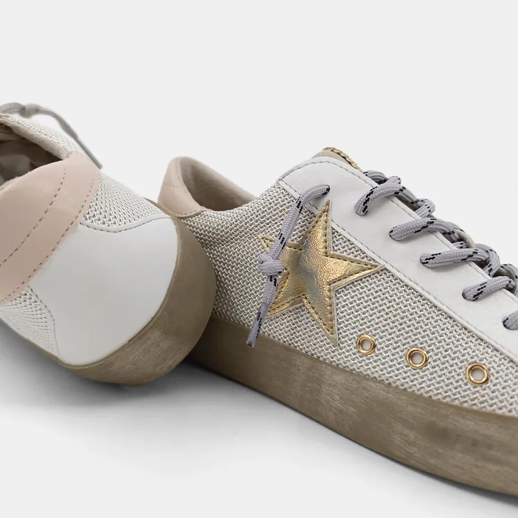 The ShuShop Paula Bone Mesh Sneakers