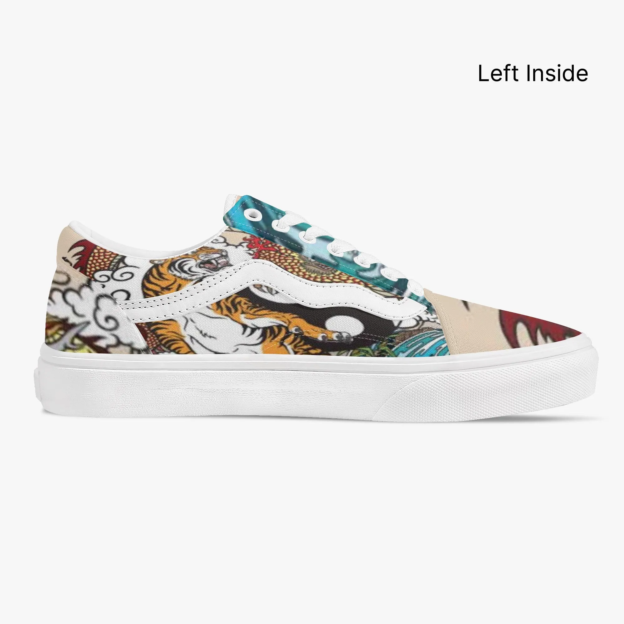 Tiger Stripes Trendy Low-Top Canvas Sneakers